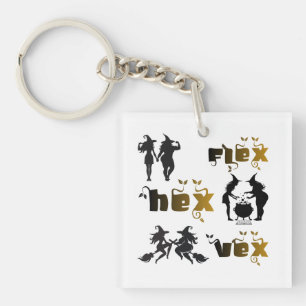 Flex. Hex. Vex. Body Positive & Diverse Witches Key Ring