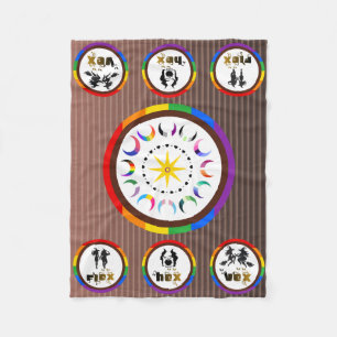 Flex. Hex. Vex. LGBTQIA+ Altar Ritual Prayer Cloth Fleece Blanket