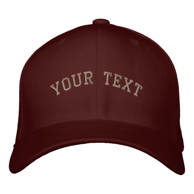 Flexfit Wool Embroidered  Cap Maroon (Front)