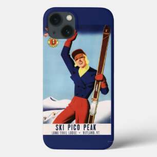 Flexible Flyer Pin-Up Skiing Girl iPhone 13 Case