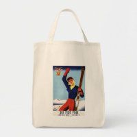 Flexible Flyer Pin-Up Skiing Girl