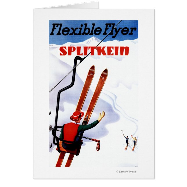 Flexible Flyer Splitkein Wooden Skis Promo (Front)