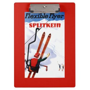 Flexible Flyer Splitkein Wooden Skis Promo Clipboard