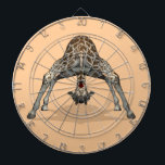 Flexible Giraffe Dartboard<br><div class="desc">Background Colour can be changed - CUSTOMIZE IT - EDIT - BACKGROUND
 pretty acrobatic animal,   must have a spine made of pudding - trying to see the world from a different angle or just fooling around</div>