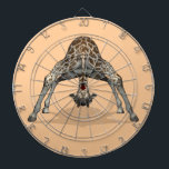 Flexible Giraffe Dartboard<br><div class="desc">Background Colour can be changed - CUSTOMIZE IT - EDIT - BACKGROUND
 pretty acrobatic animal,   must have a spine made of pudding - trying to see the world from a different angle or just fooling around</div>