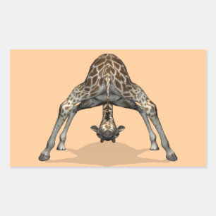 Flexible Giraffe Rectangular Sticker