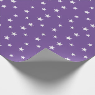 Flexible Lilac Stray Christmas Stars Wrapping Paper