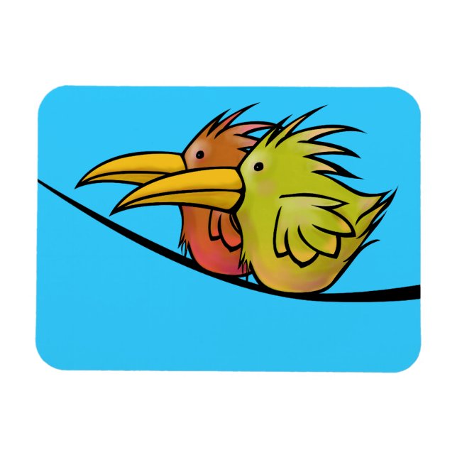 Flexible Magnet, 2 Birds on a Wire Magnet (Horizontal)