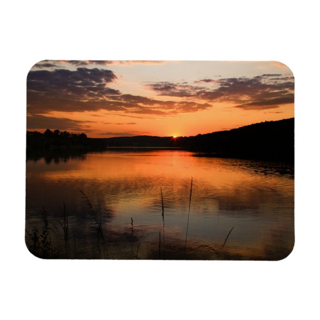 Flexible magnet sunset at Igelsbachsee (Horizontal)