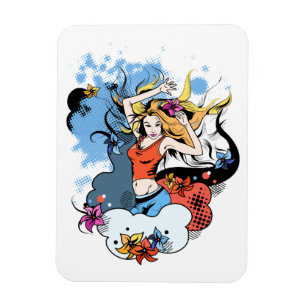 Flexible Magnet with dancing girl image