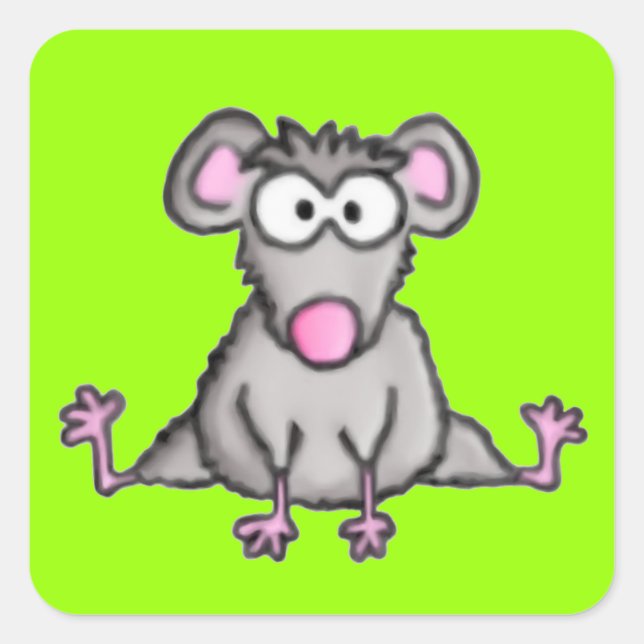 Flexible Mouse Square Sticker (Front)