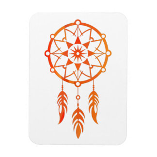 Flexible Orange Dreamcatcher Magnet