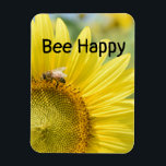 Flexible Photo Magnet<br><div class="desc">Bee happy Photo Magnet</div>