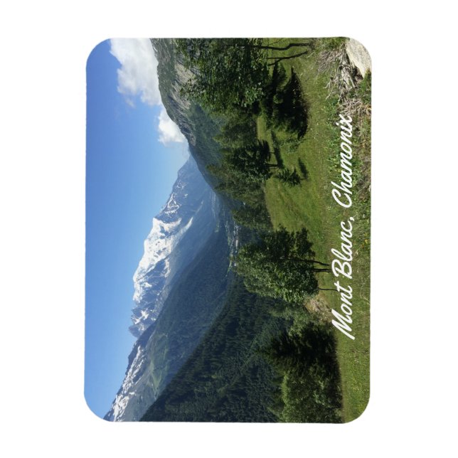 Flexible Photo Magnet Mont Blanc chamonix (Vertical)
