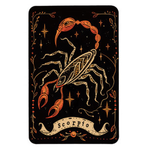 Flexible Photo Magnet Scorpio Celestial Zodiac Art