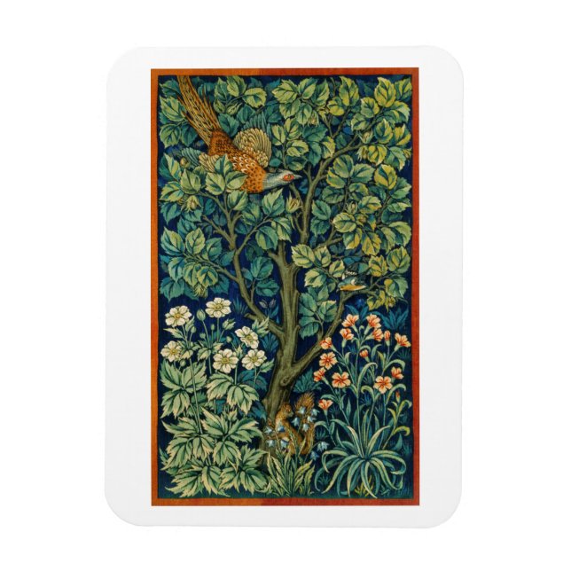FLEXIBLE PHOTO MAGNET WILLIAM MORRIS "PHEASANT" (Vertical)