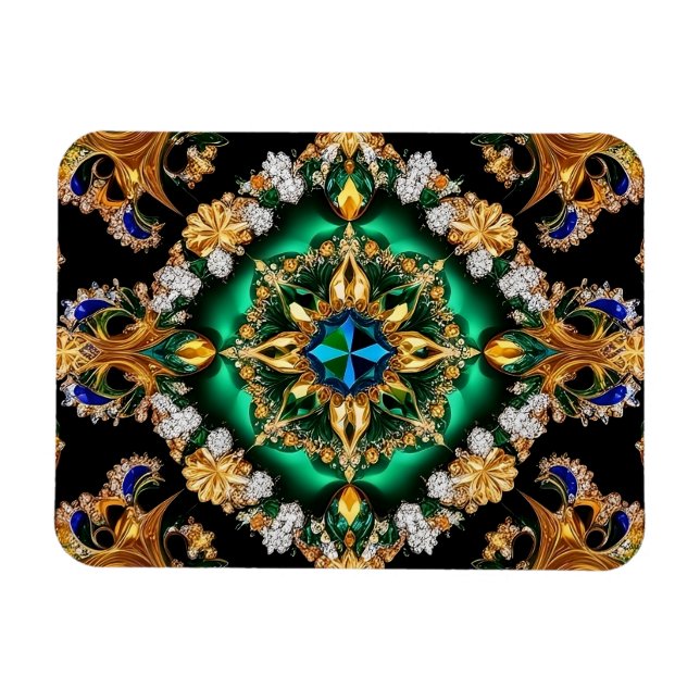 Flexible photo magnet with Brazilian Colours (Horizontal)