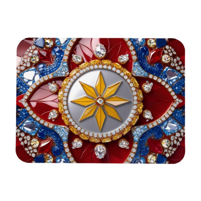 Flexible photo magnet with Colombia Colours (Horizontal)