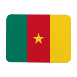 Flexible photo magnet with flag of Cameroon