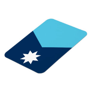 Flexible photo magnet with flag of Minnesota, USA