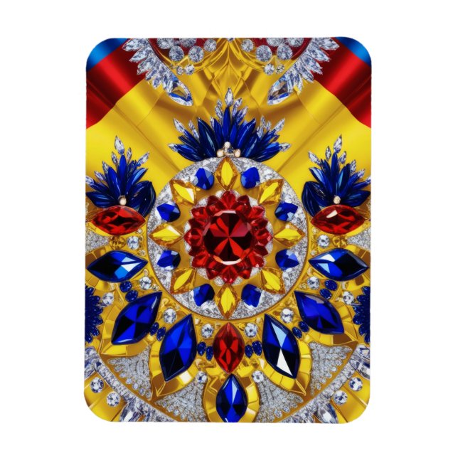 Flexible photo magnet with Romania Colours (Vertical)