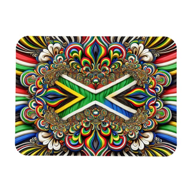 Flexible photo magnet with South African Colours (Horizontal)