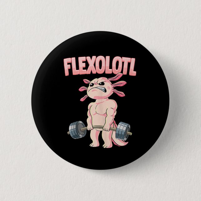 Flexolotl Axolotl 6 Cm Round Badge (Front)