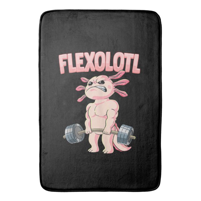 Flexolotl Axolotl Bath Mat (Front Vertical)