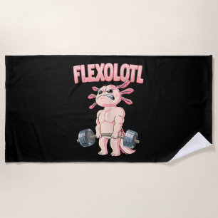 Flexolotl Axolotl Beach Towel