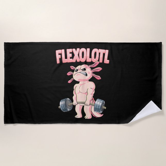 Flexolotl Axolotl Beach Towel (Front)