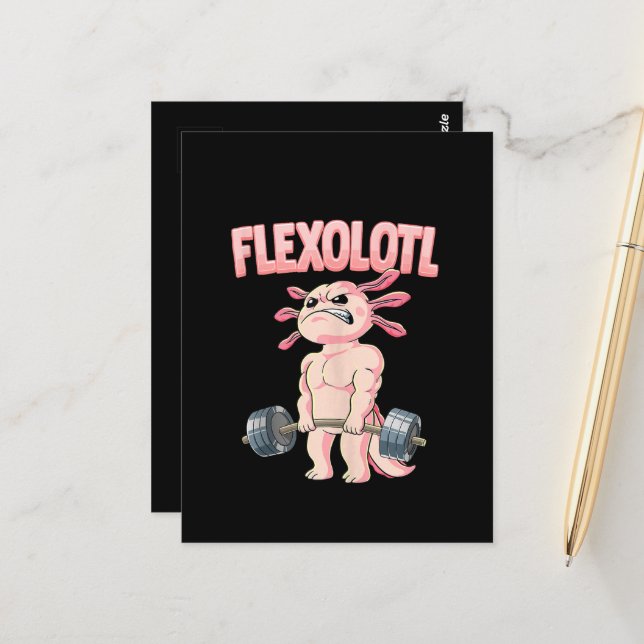 Flexolotl Axolotl Postcard (Front/Back In Situ)