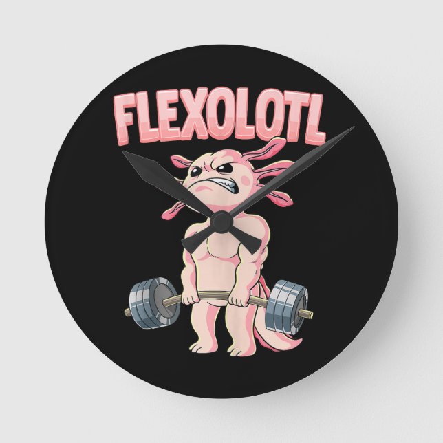 Flexolotl Axolotl Round Clock (Front)