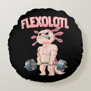Flexolotl Axolotl Round Cushion