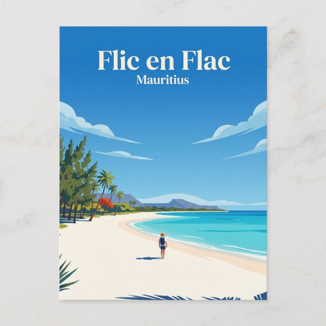 Flic en Flac Beach Mauritius Postcard (Front)