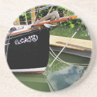 Flicka Sailboat Bow Sprit Sandstone Coaster