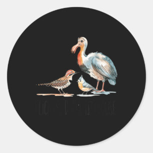 Flicker Dodo Titmouse Apparel Bird Nerd Wildlife B Classic Round Sticker