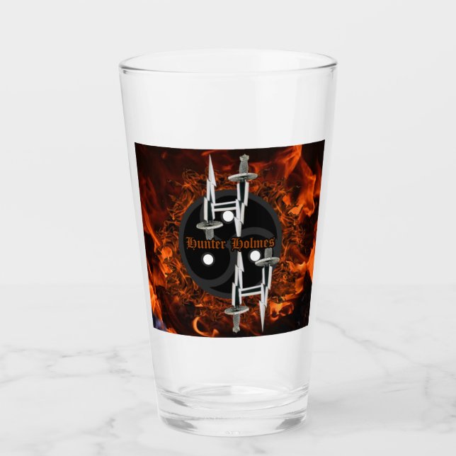 Flicker & Flame - Hunter Holmes Pint/Shaker Glass (Front)