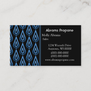 Flickering Flames Business Card, Electric Blue Card