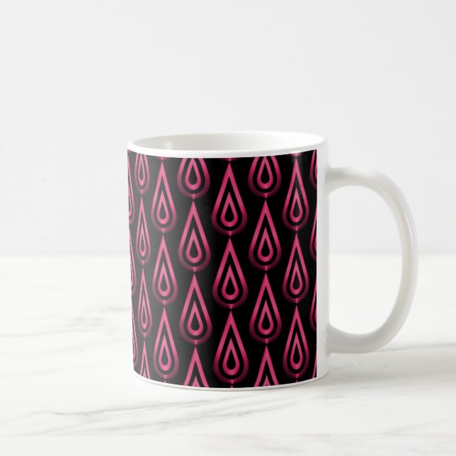 Flickering Flames Mug, Vibrant Hot Pink Coffee Mug (Right)
