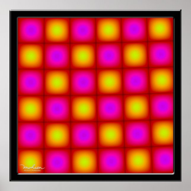 Flickering Violet Dots Poster (Front)