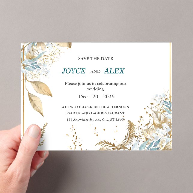 Flickermuse Acrylic Wedding Invitation Card (Insitu (Handheld))