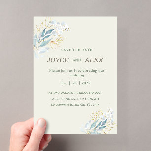 Flickermuse Wedding Acrylic Invitation Card 