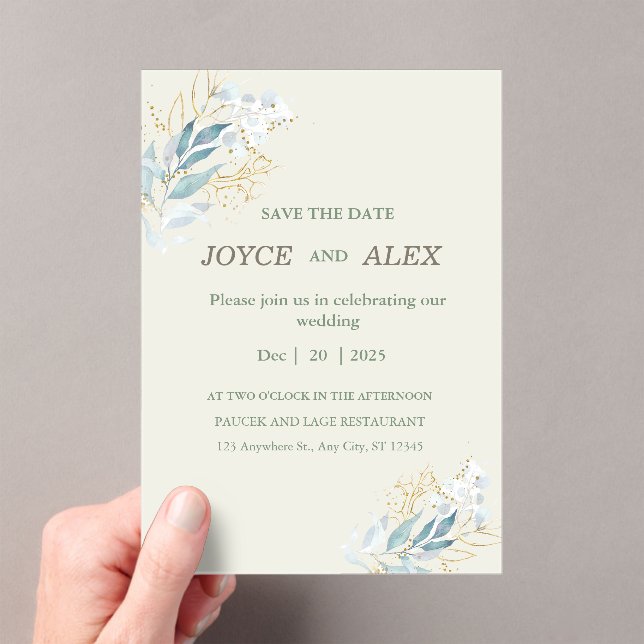 Flickermuse Wedding Acrylic Invitation Card  (Insitu (Handheld))