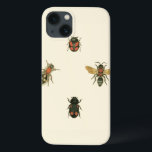 Flies and Beetles by Vision Studio iPhone 13 Case<br><div class="desc">This Vision Studio print may just be for the insect lovers! Flies and beetles congregate on a cream background,  framed by a black border. If you are into entomology,  or know someone who is,  this is a great piece!</div>