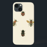 Flies and Beetles by Vision Studio iPhone 13 Case<br><div class="desc">This Vision Studio print may just be for the insect lovers! Flies and beetles congregate on a cream background,  framed by a black border. If you are into entomology,  or know someone who is,  this is a great piece!</div>