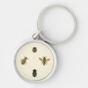 Flies and Beetles by Vision Studio Key Ring