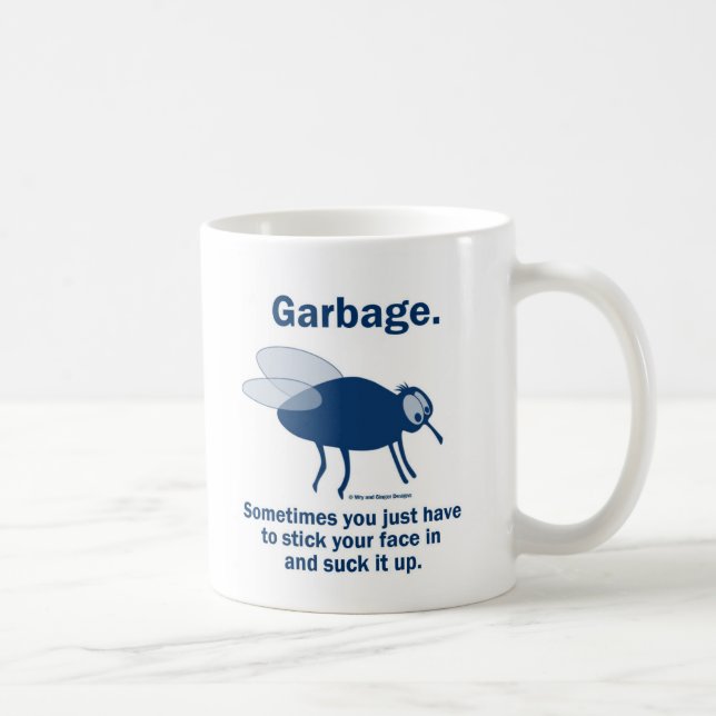 Flies and garbage coffee mug (Right)