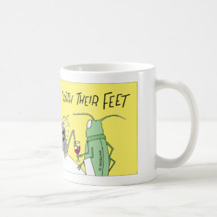 Flies taste with their feet coffee mug