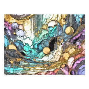 Fliesender Goldfluss Photo Print