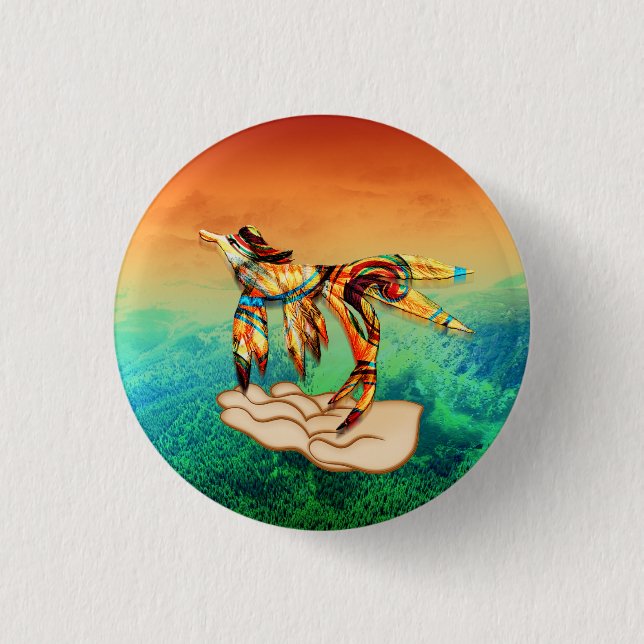 Flight 3 Cm Round Badge (Front)